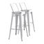 Modern 30 Inch Barstools Set of 2 In Distressed White