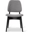 Modern Brazilian Ariel Side Chair In Essence Grey Upholstery and Ebano Frame