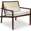 Modern Brazilian Barra Cane Lounge Chair In Natural Upholstery, Neutral Brown Frame and Natural Cane Webbing