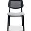 Modern Brazilian Beth Cane Side Chair In Boucle Crafted Glaze Seat, Ebano Frame and Ebano Cane Webbing