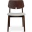 Modern Brazilian Beth Side Chair In Medley Ivory Seat and Nogal Frame