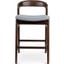 Modern Brazilian Velma Counter Stool In Essence Grey Seat and Nogal Frame