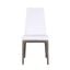 Modern Contour Back Upholstered Side Chair With Solid Wood Base Set of 2 In Gray
