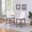 Modern Counter Stool with Solid Wood Base ROSARIO-CS-GRY-WHT