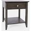Modern Espresso End Table In Brown and Grey