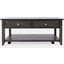 Modern Espresso Four Drawer Coffee Table In Brown and Grey