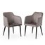 Modern Jason Dining Arm Chair Set of 2 In Grey
