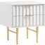 Modernist Gloss Night Stand In White
