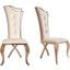 Modrest Bonnie Beige Velvet And Rose Gold Dining Chair Set Of 2