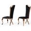 Modrest Bonnie Transitional Black Velvet And Rosegold Dining Chair Set Of 2