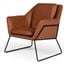 Modrest Jennifer Industrial Brown Eco-Leather Accent Chair