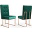 Modrest Legend Modern Green Velvet And Rosegold Dining Chair Set Of 2