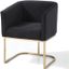 Modrest Yukon Modern Black Velvet And Gold Dining Chair