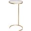 Monaco Gold Leaf Round Cigar Accent Table