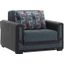Mondomax Upholstered Convertible Armchair with Storage In Gray