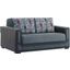 Mondomax Upholstered Convertible Loveseat with Storage In Gray