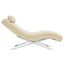 Monroe Beige Chaise with Headrest Pillow