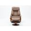 Montreal Recliner And Ottoman In Sand Top Grain Leather