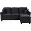 Monty Black Reversible Sofa Chaise Sectional