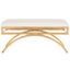 Moon Light Beige and Gold Arc Bench