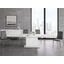 Moon White Marble On Glass Motorized Extendable Dining Room Set