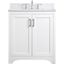 Moore 30 Inch Single Bathroom Vanity In White With Backsplash