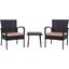 Moore Black and Beige 3 Piece Lounge Set