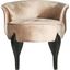 Mora Mink Brown and Black French Leg Linen Vanity Chair