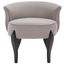 Mora Sea Mist and Black French Leg Linen Vanity Chair