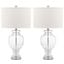 Morocco Clear 27 Inch Glass Table Lamp Set of 2