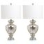 Morocco Mercury 28 Inch Glass Table Lamp Set of 2