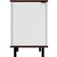 Mosholu Nightstand With 2 Shelves In White And Nut Brown