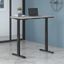 Move 60 Series by Bush Business Furniture 48W x 24D Electric Height Adjustable Standing Desk in Platinum Gray with Black Base