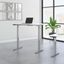 Move 60 Series by Bush Business Furniture 48W x 24D Electric Height Adjustable Standing Desk in White with Cool Gray Metallic Base