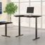 Move 60 Series by Bush Business Furniture 48W x 24D Height Adjustable Standing Desk in Mocha Cherry with Black Base