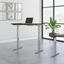 Move 60 Series by Bush Business Furniture 48W x 24D Height Adjustable Standing Desk in Mocha Cherry with Cool Gray Metallic Base