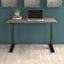 Move 60 Series by Bush Business Furniture 48W x 24D Height Adjustable Standing Desk in Modern Hickory with Black Base