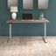 Move 60 Series 60W x 30D Electric Height Adjustable Standing Desk in Modern Hickory with Cool Gray Metallic Base