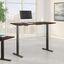 Move 60 Series by Bush Business Furniture 60W x 30D Height Adjustable Standing Desk in Mocha Cherry with Black Base