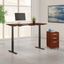 Move 60 Series by Bush Business Furniture 60W x 30D Height Adjustable Standing Desk with Storage in Hansen Cherry with Black Base