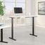 Move 60 Series by Bush Business Furniture 72W x 30D Height Adjustable Standing Desk in White with Black Base