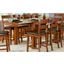 Mariposa 100" Rustic Whiskey Extendable Gathering Height Leg Dining Table