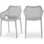 Mykonos Grey Outdoor Patio Dining Chair Set of 4 329Grey