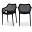Mykonos Outdoor Patio Dining Chair Set of 4 In Black