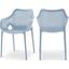 Mykonos Sky Blue Outdoor Patio Dining Chair Set of 4 329SkyBlue