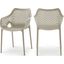 Mykonos Outdoor Patio Dining Chair Set of 4 In Taupe