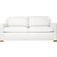 Nativa Interiors Ashley Sleeper Sofa 80 Inch White with Premium Gel Infused Foam Mattress