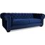 Nativa Interiors Cornell Chesterfield Tufted 103 Inch Sofa In Blue