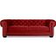 Nativa Interiors Cornell Chesterfield Tufted 90 Inch Sofa In Red