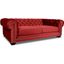 Nativa Interiors Cornell Chesterfield Tufted Deep Plush 103 Inch Sofa In Red